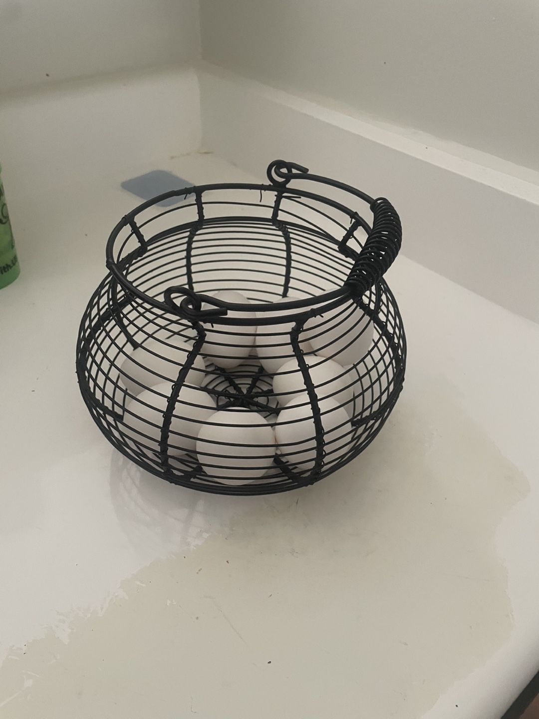 Wire Egg Basket - Black
