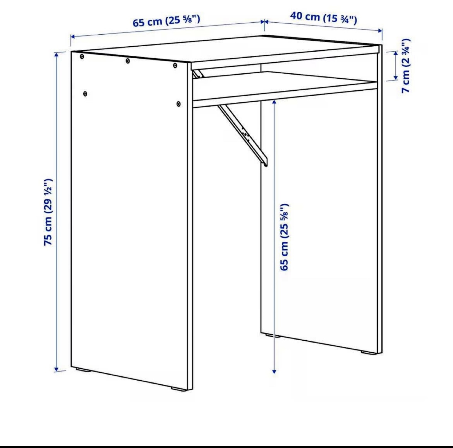 IKEA White Desk (65x40 cm) - photo 3