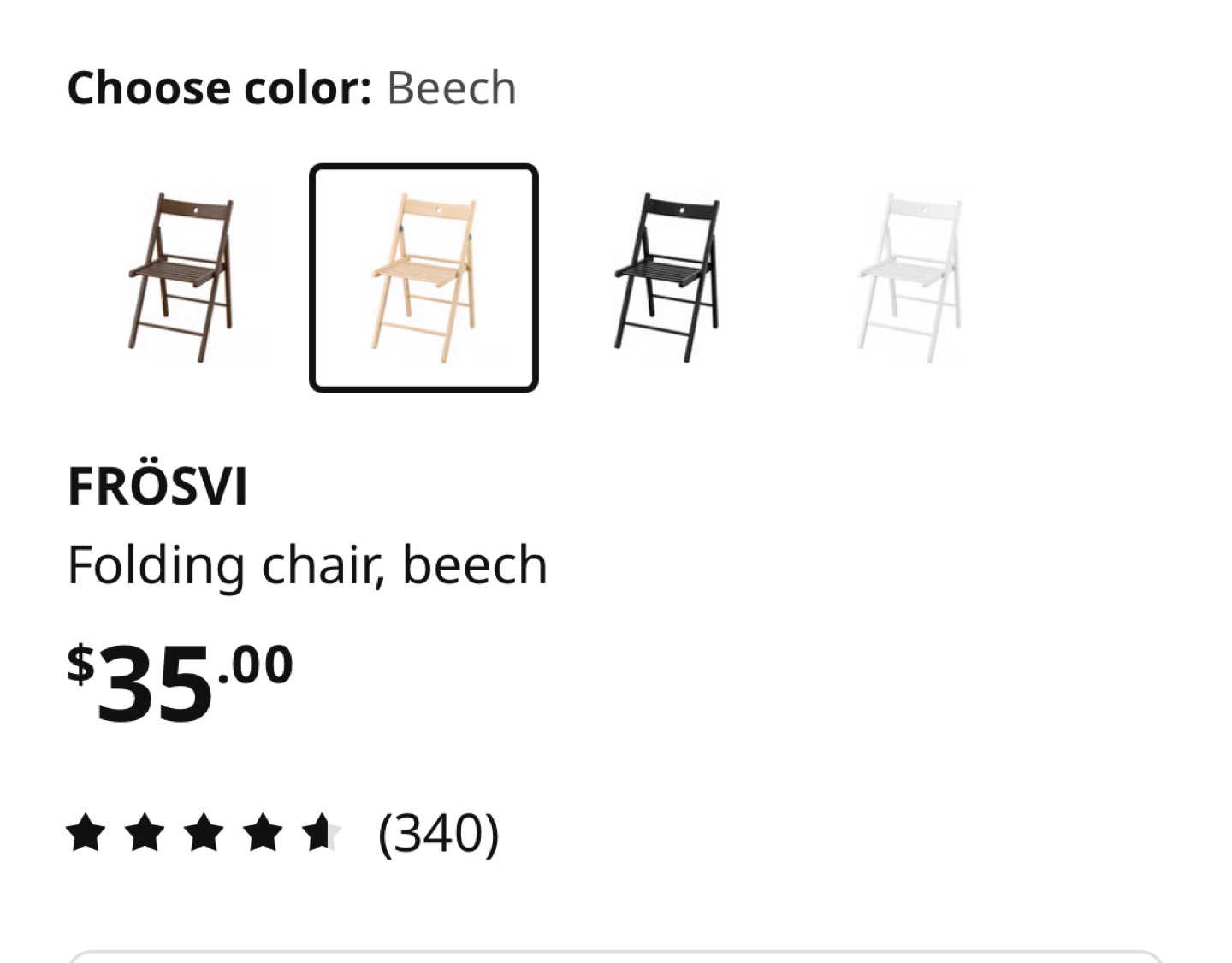 IKEA FRÖSVI Folding Chairs - Red (4 total) - photo 3