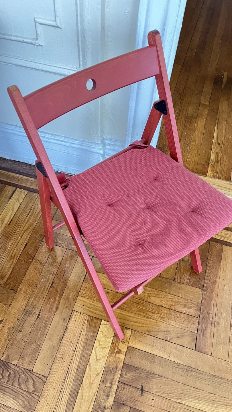 IKEA FRÖSVI Folding Chairs - Red (4 total)