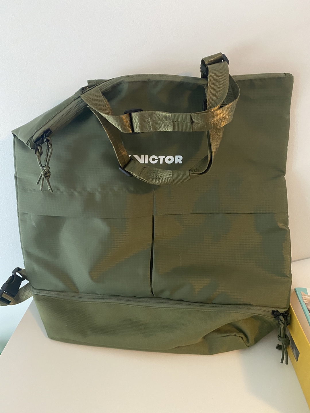 VICTOR Olive Green Tote Bag
