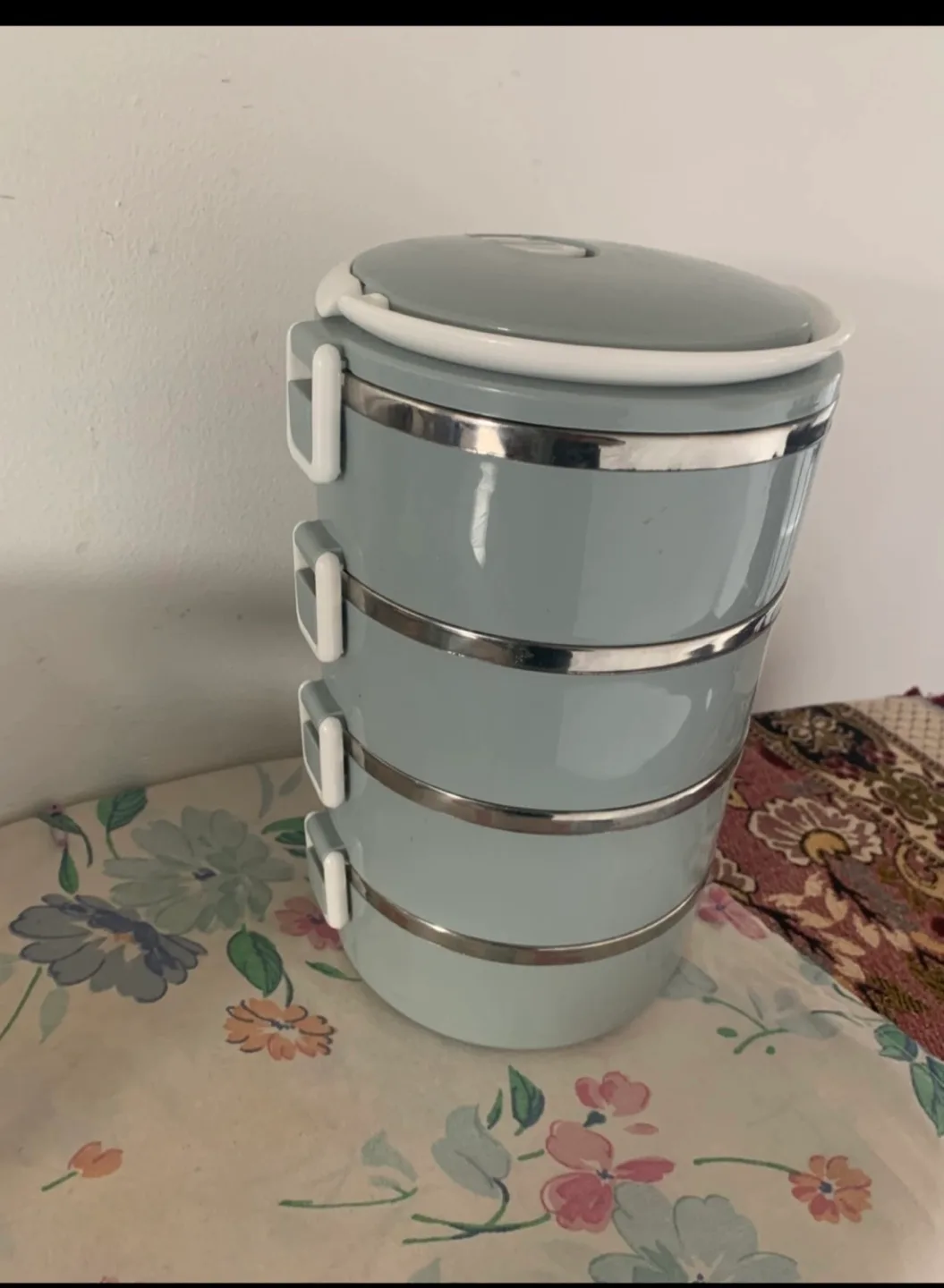 Stackable Bento Lunch Box - Grey thumbnail