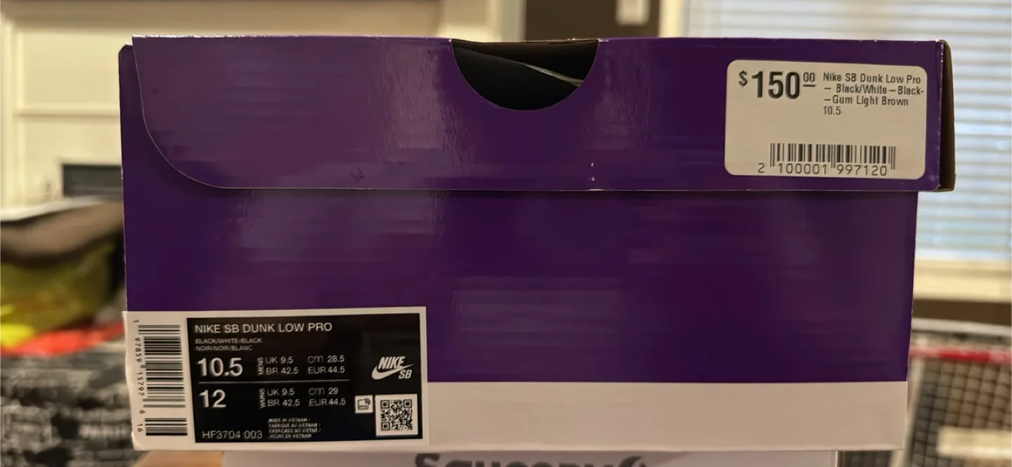 Nike SB Dunk Low Pro Black/Gum (10.5) image indicator(8)