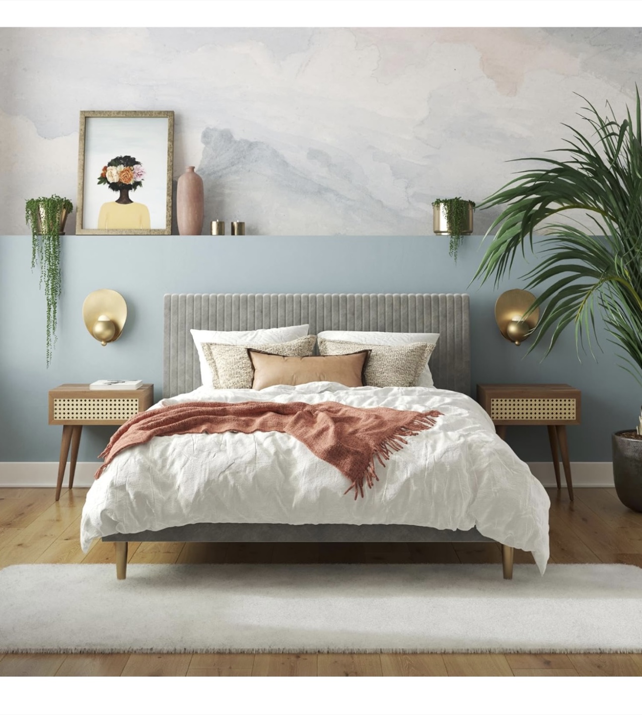 Queen Size Bed Frame - Trendy Design