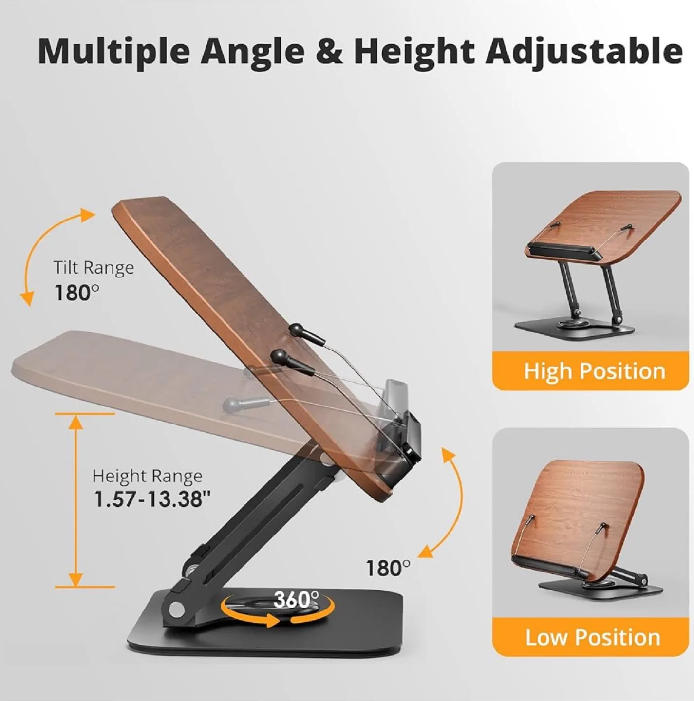 360° Adjustable Book Laptop Stand image indicator(6)