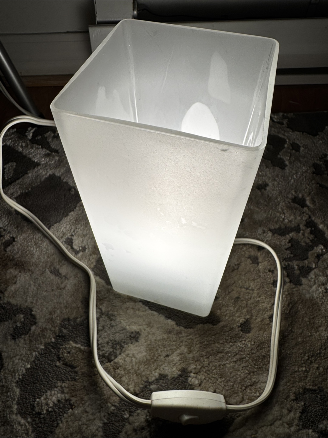 Frosted White Glass Table Lamp - photo 2