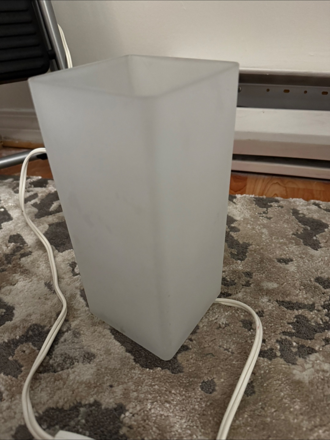 Frosted White Glass Table Lamp - photo 3