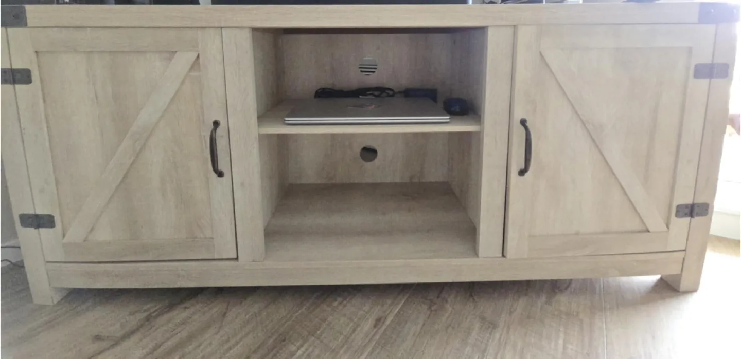 Rustic TV Stand with Barn Doors thumbnail