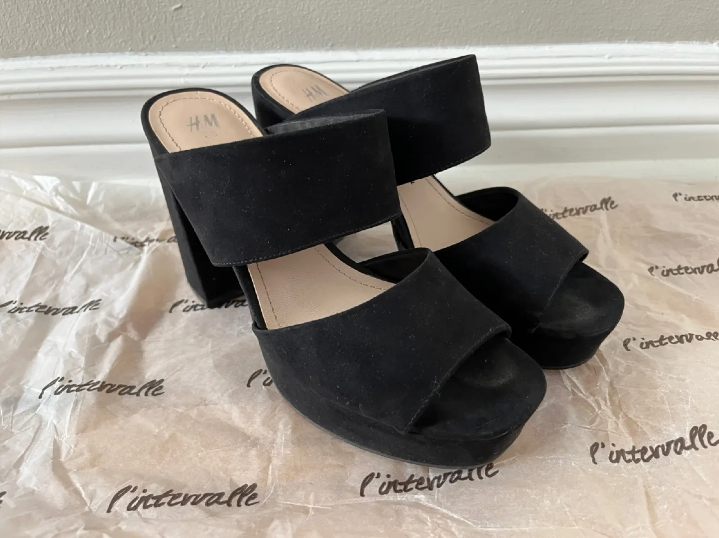 H&M Black Platform Heels thumbnail