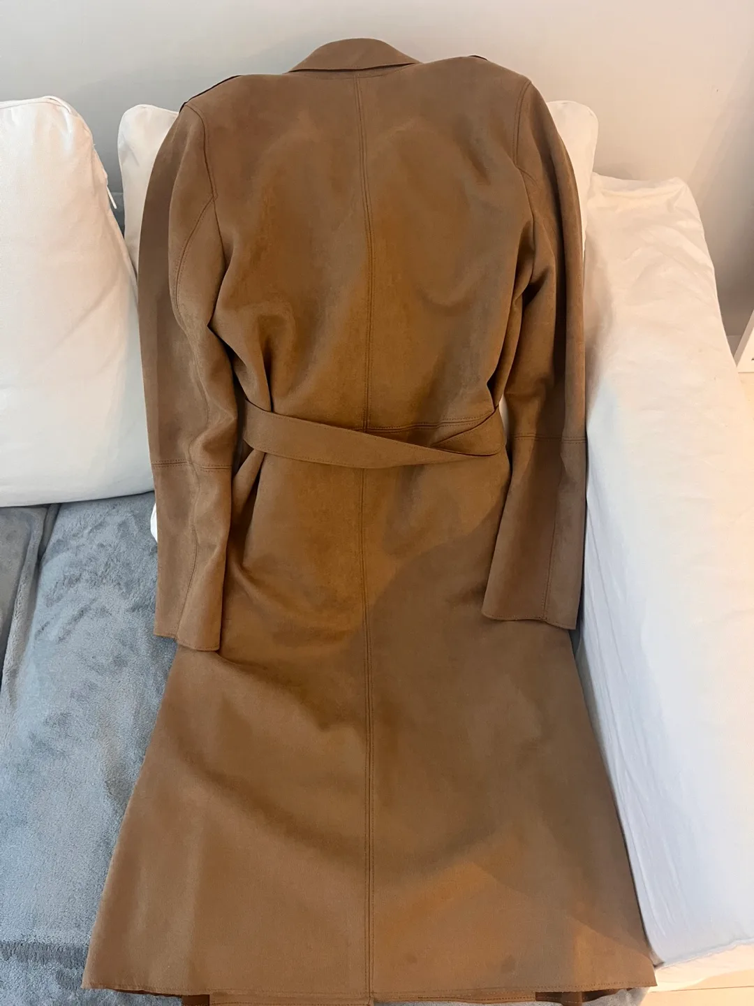 Brown suede Trench Coat H&M image indicator(2)