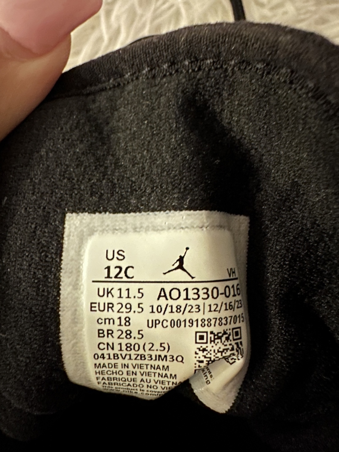 Jordan AO1330-016 Sneakers, Size 12C - photo 3