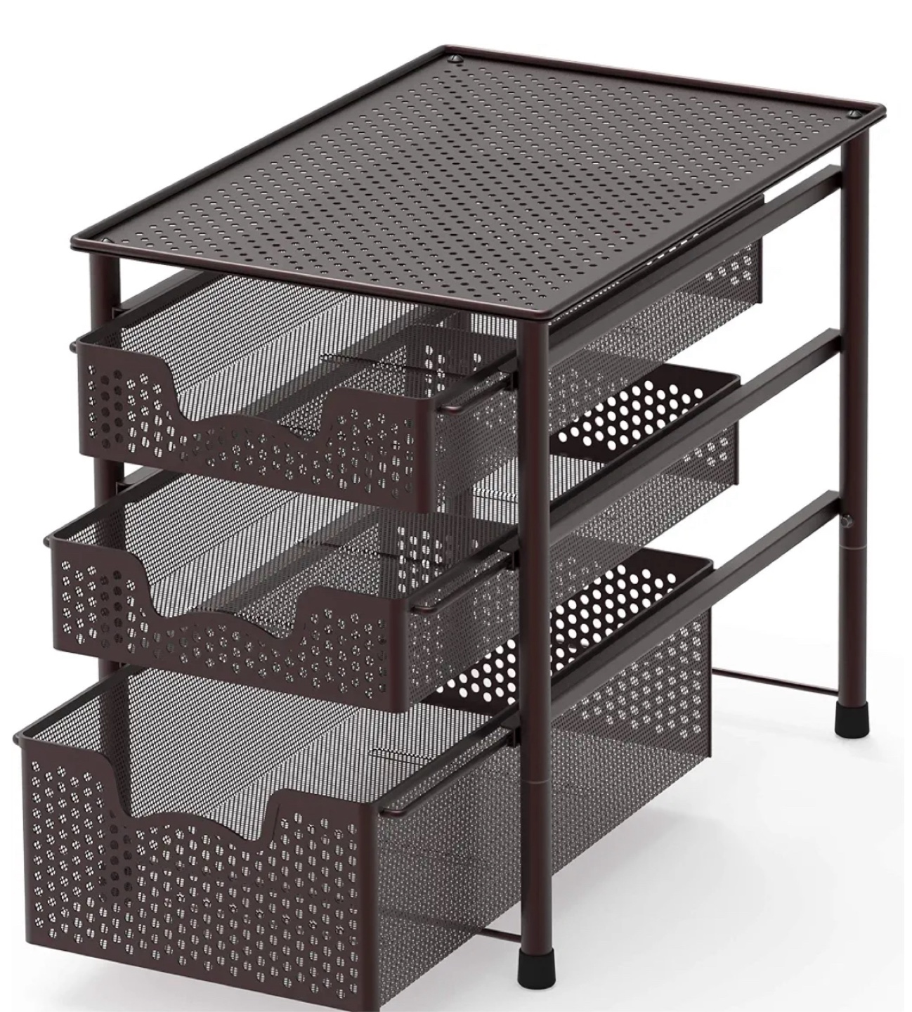Simple Houseware 3-Tier Sliding Basket Organizer