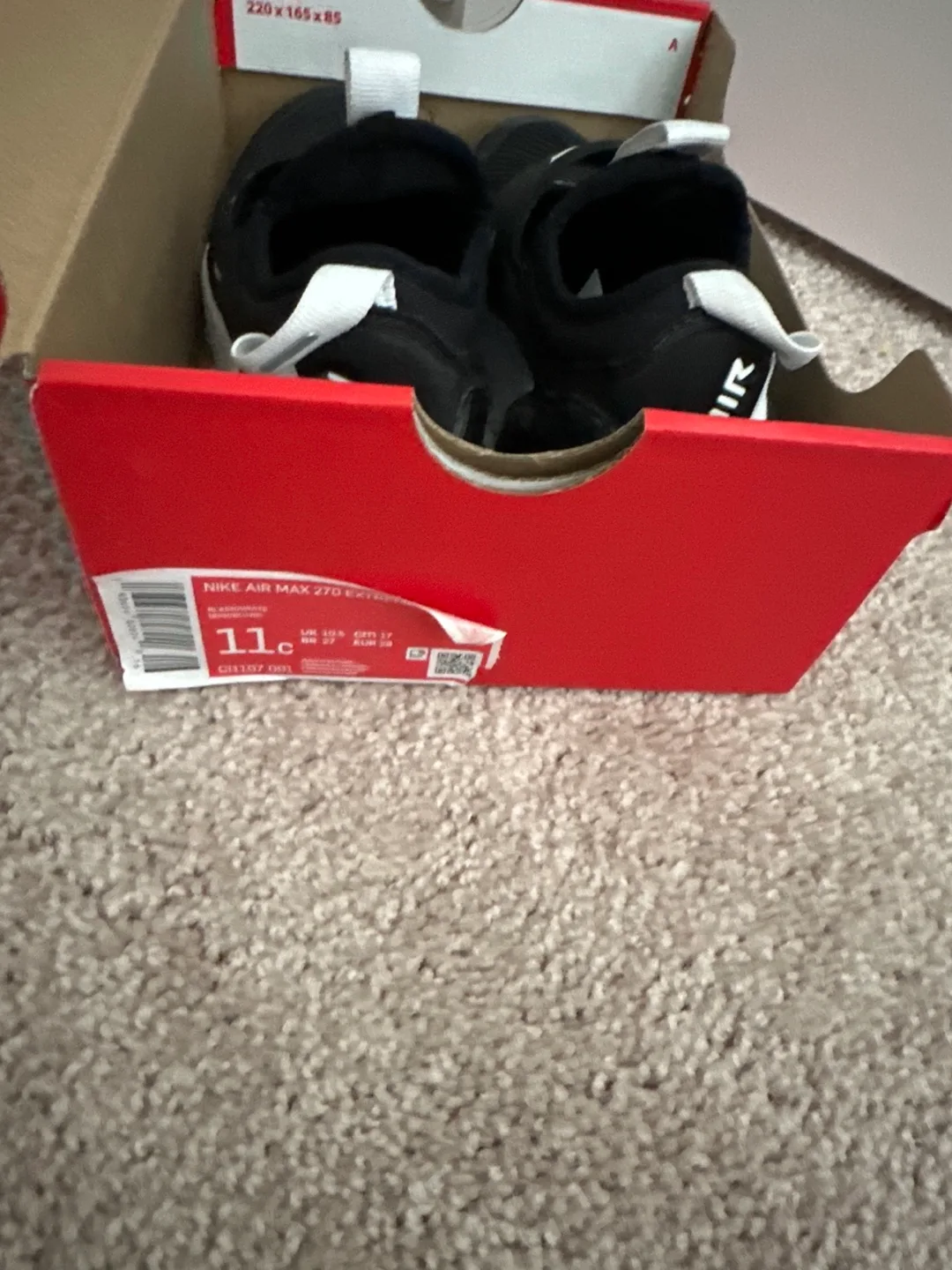 Nike Air Max 270 Extreme Toddler Size 11C with Box thumbnail