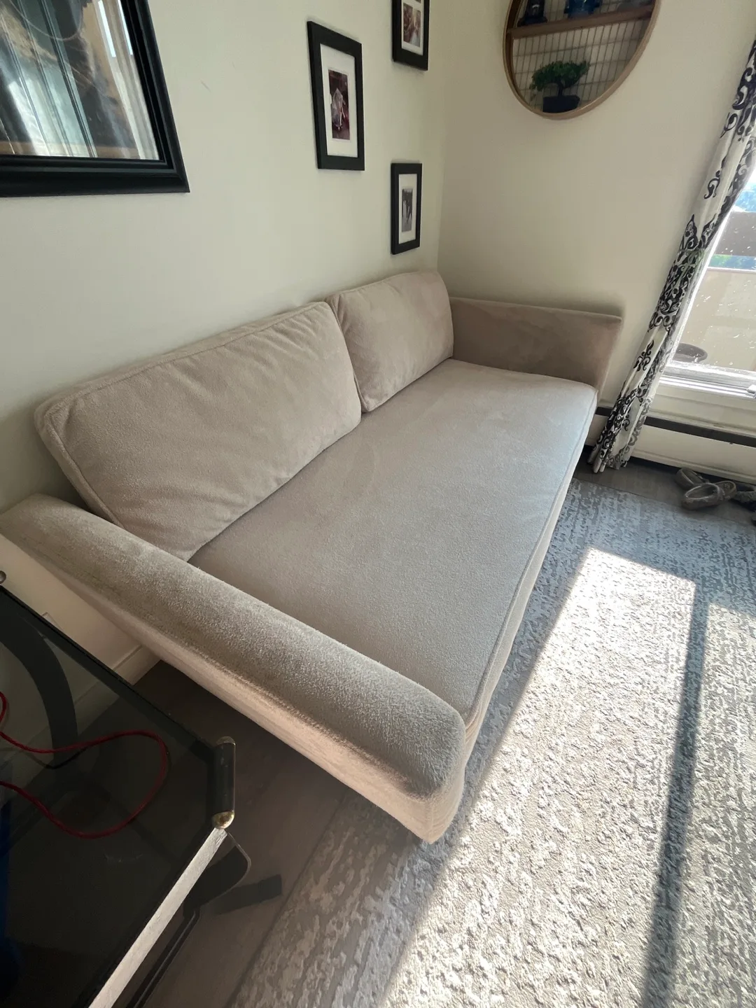 Beige Sofa Couch / Day bed thumbnail