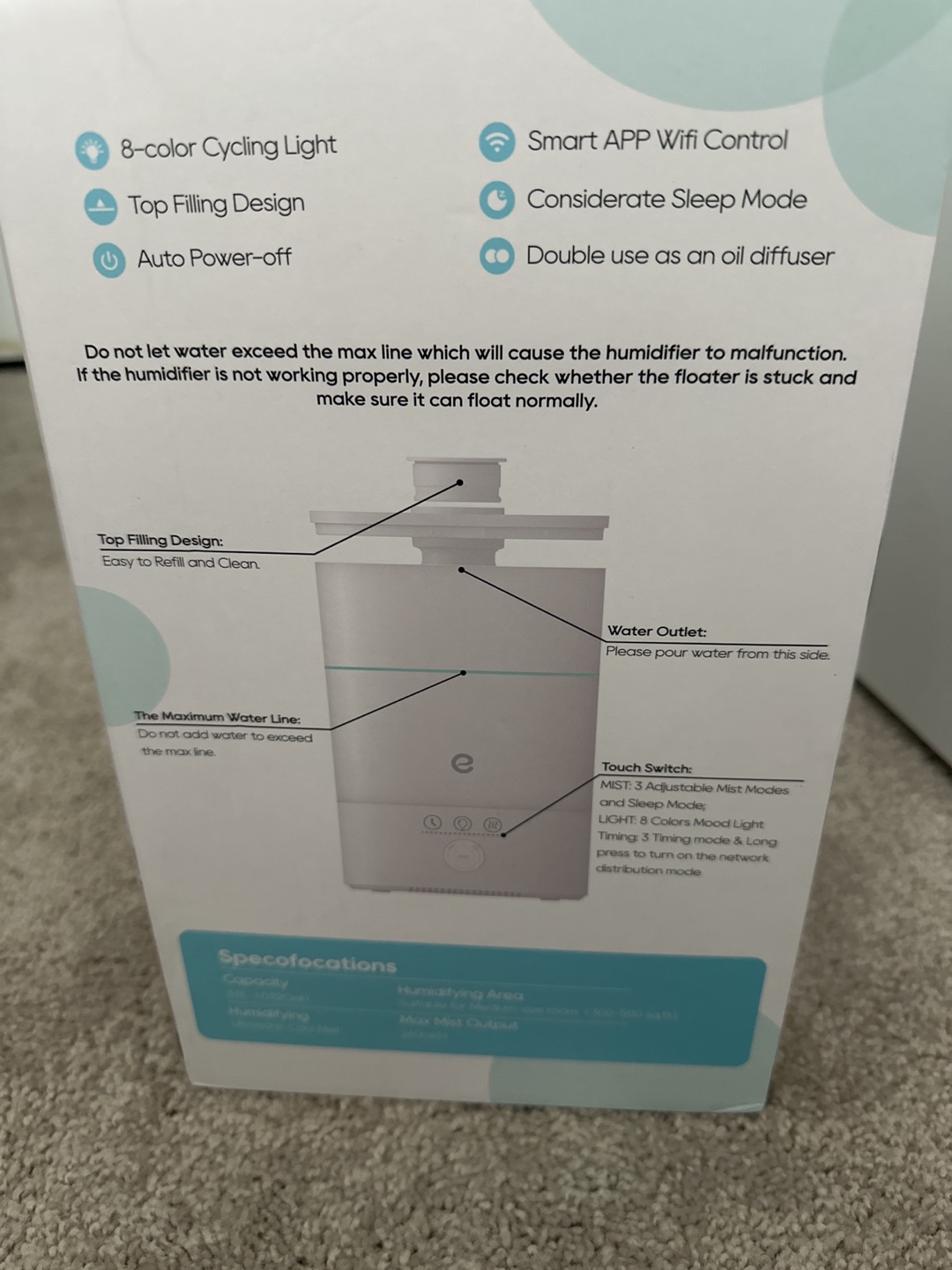 e Humidifier HMW-36US - photo 2