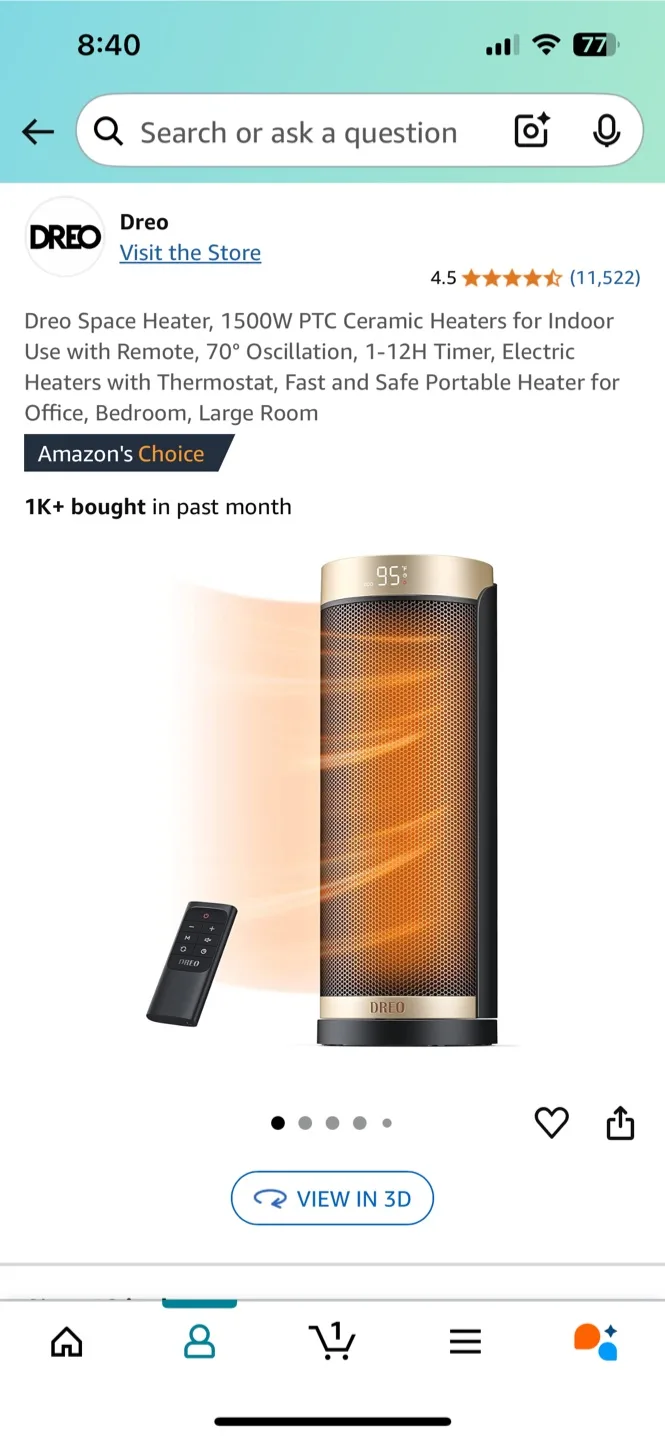 Dreo Space Heater thumbnail
