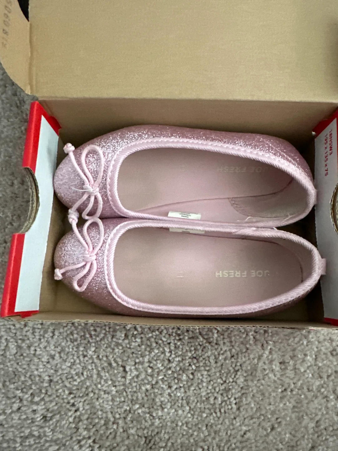 Joe Fresh Pink Glitter Ballet Flats - Size 11 thumbnail