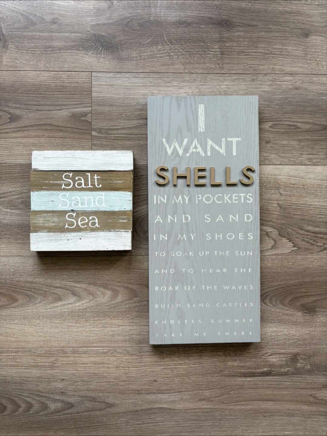 Coastal Decor - Salt Sand Sea & Shells Signs