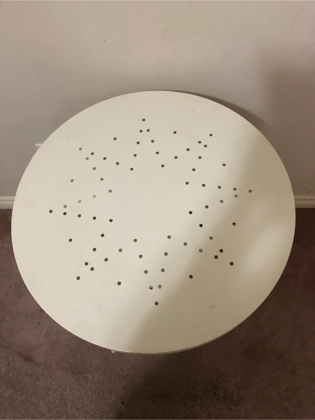 White Metal Round Side Table image indicator(2)
