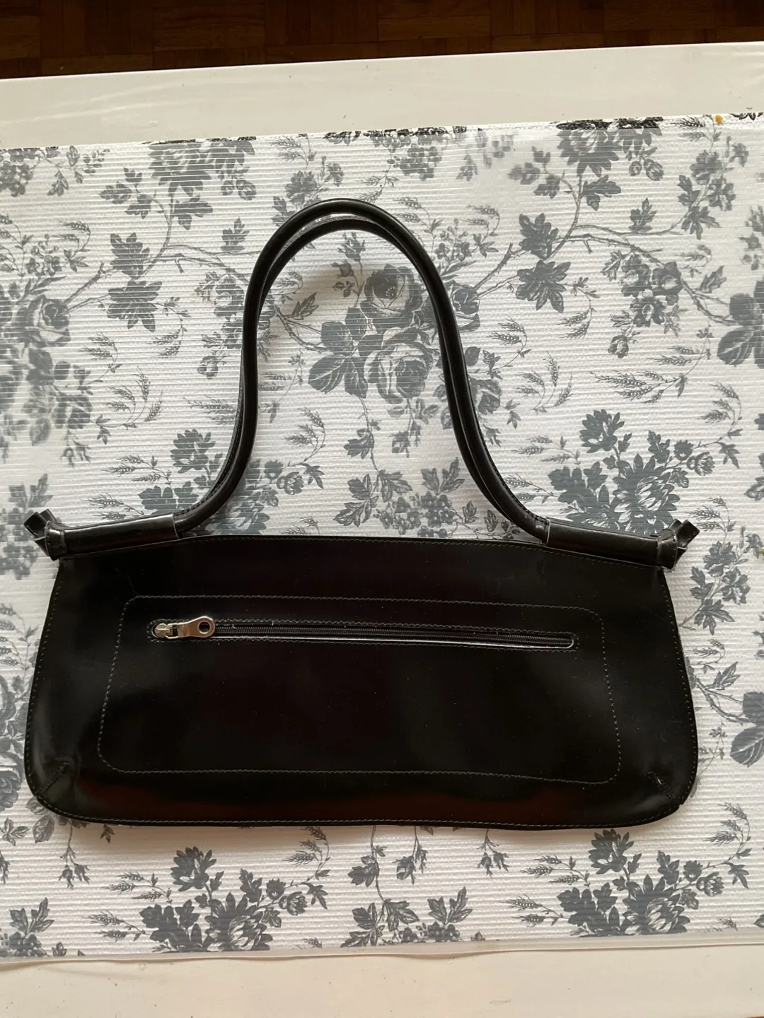 Vintage Black Leather Handbag thumbnail
