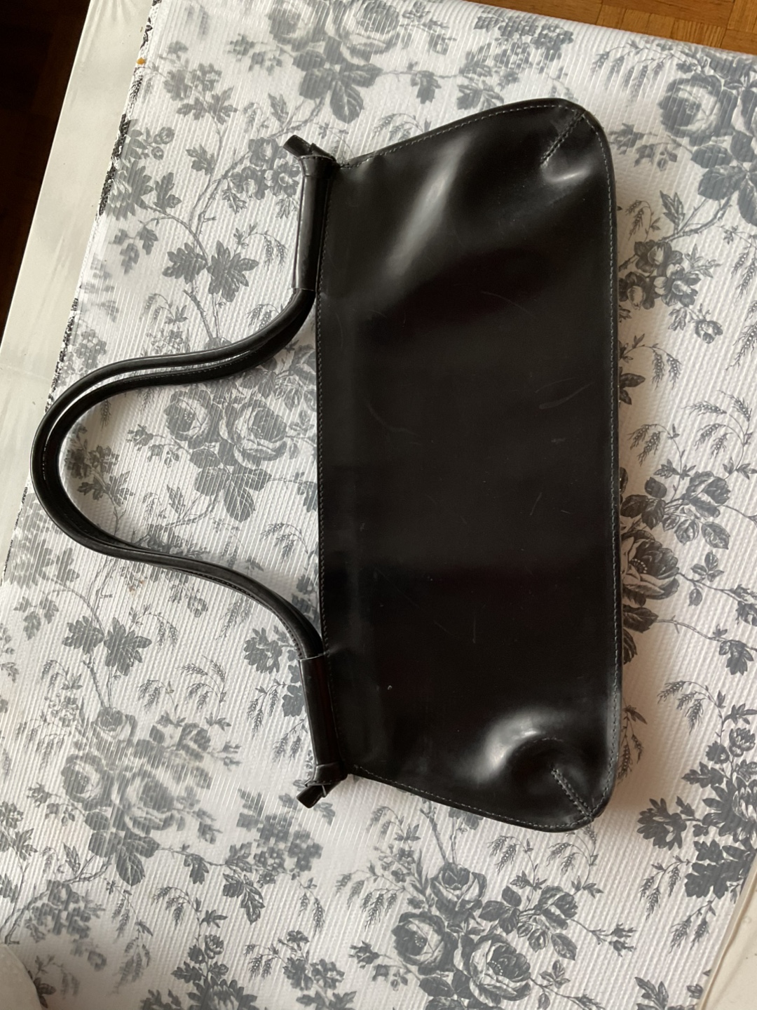Vintage Black Leather Handbag - photo 2