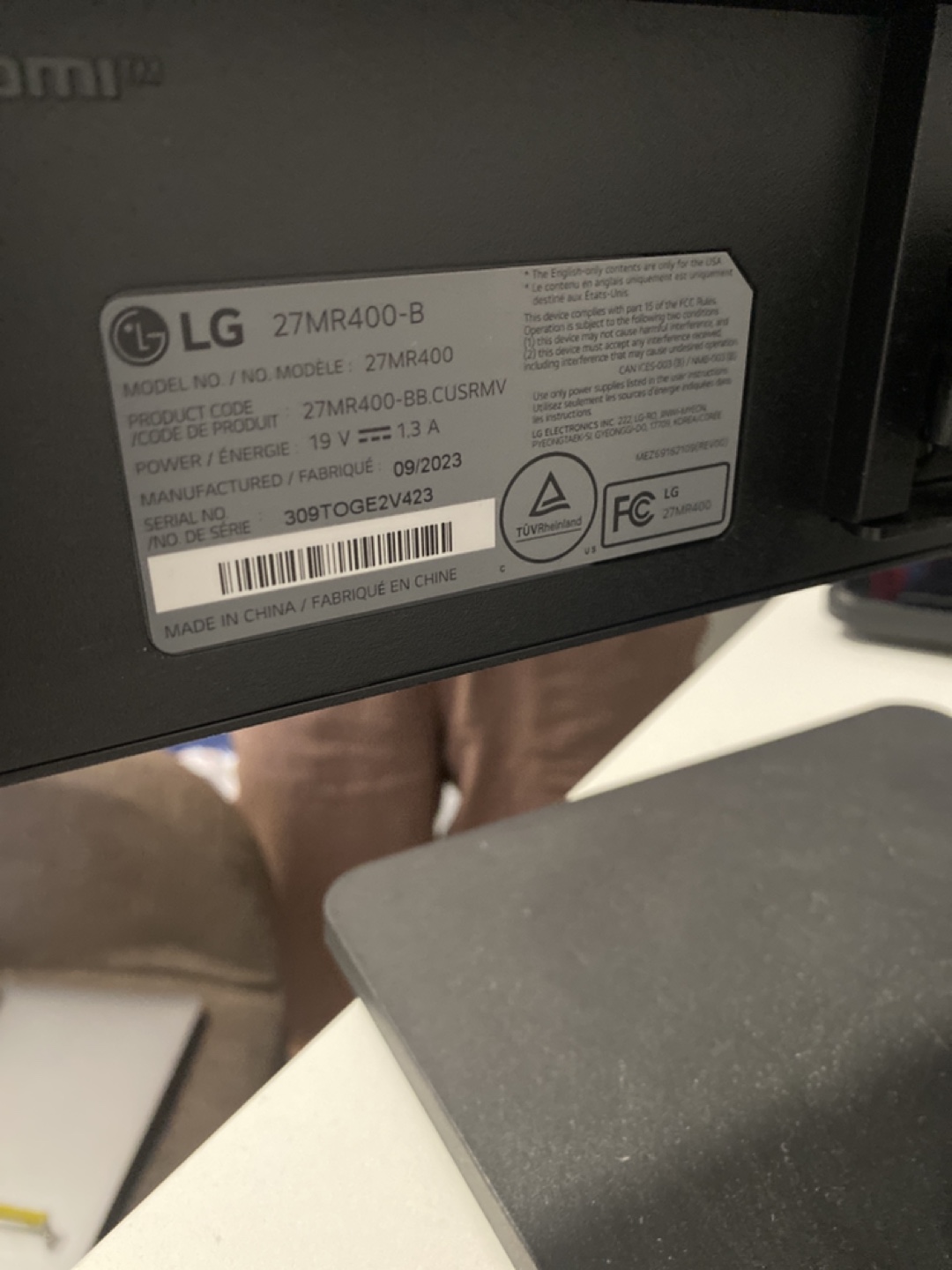 LG 27MR400-B 27" Monitor - photo 2
