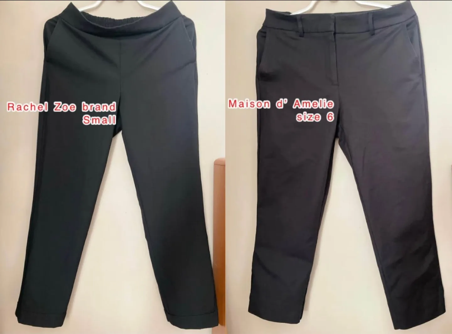 Rachel Zoe & Maison d' Amelie Black Pants - Size Small & 6 thumbnail