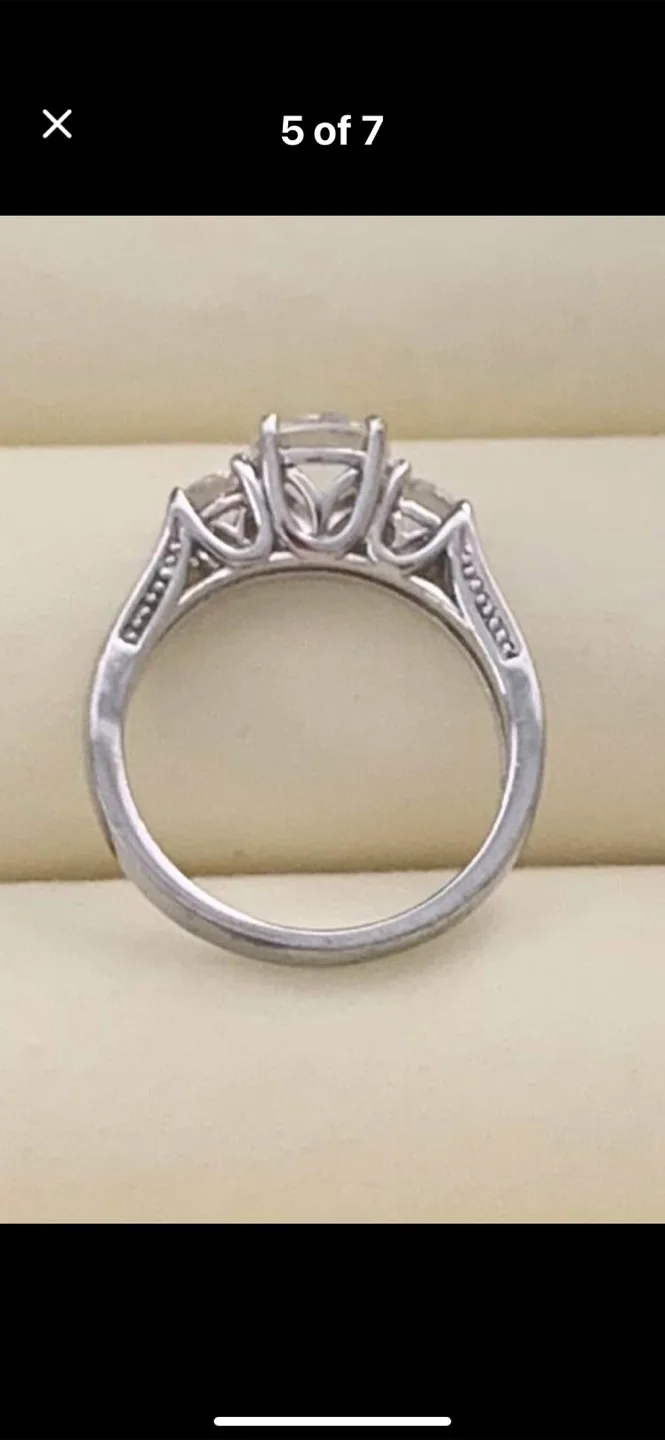 Beautiful Moissanite Engagement or Promise Ring image indicator(4)