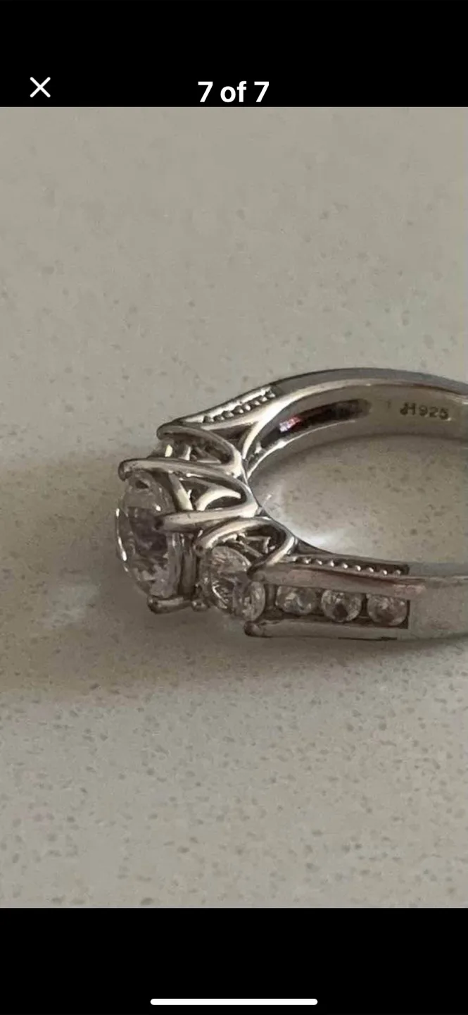 Beautiful Moissanite Engagement or Promise Ring image indicator(6)