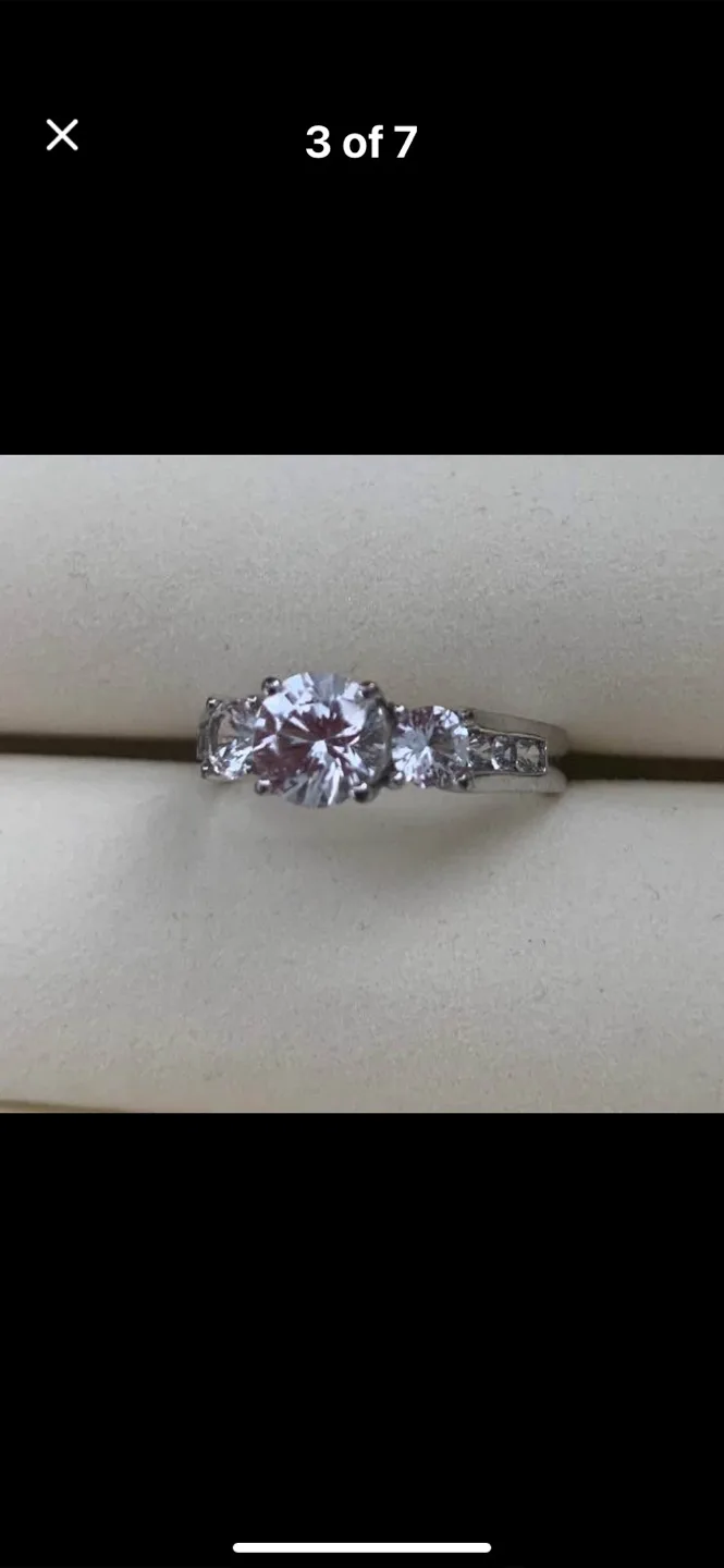 Beautiful Moissanite Engagement or Promise Ring image indicator(2)