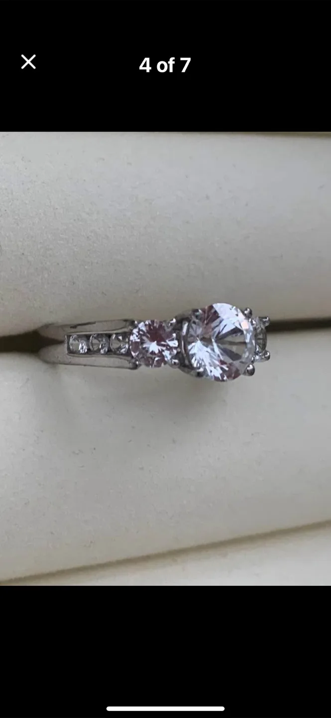 Beautiful Moissanite Engagement or Promise Ring image indicator(3)