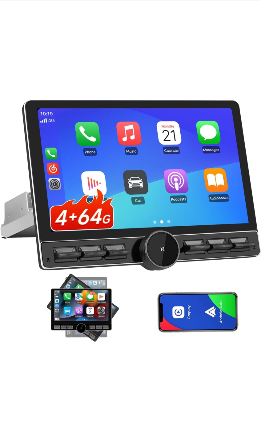 Car Stereo with CarPlay & Android Auto, 4+64G