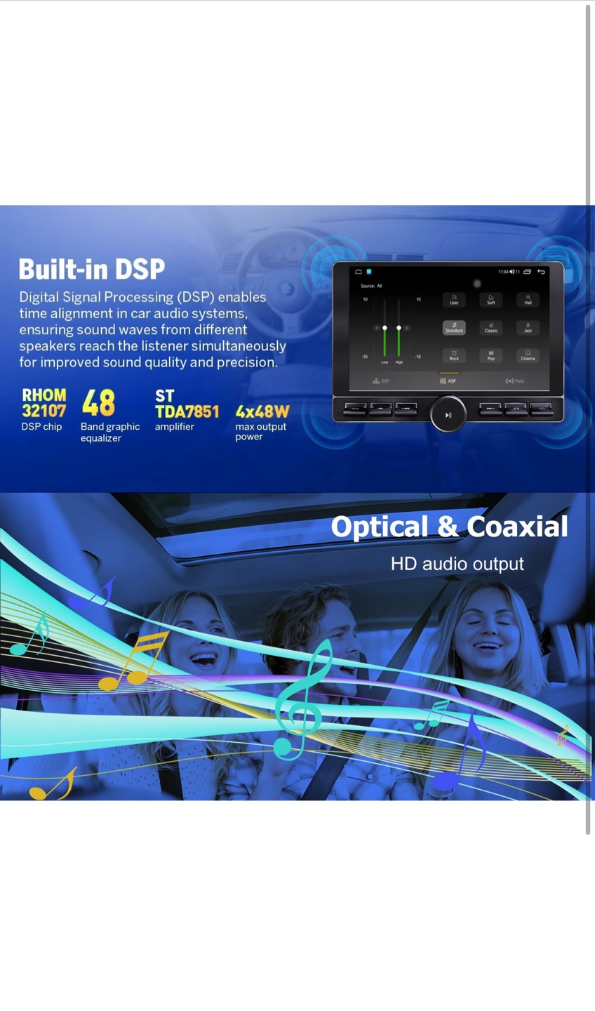Car Stereo with CarPlay & Android Auto, 4+64G - photo 5