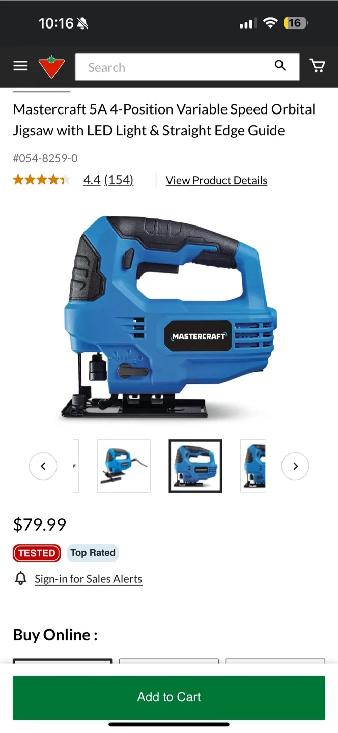 Mastercraft 5A Jigsaw with LED Light image indicator(2)