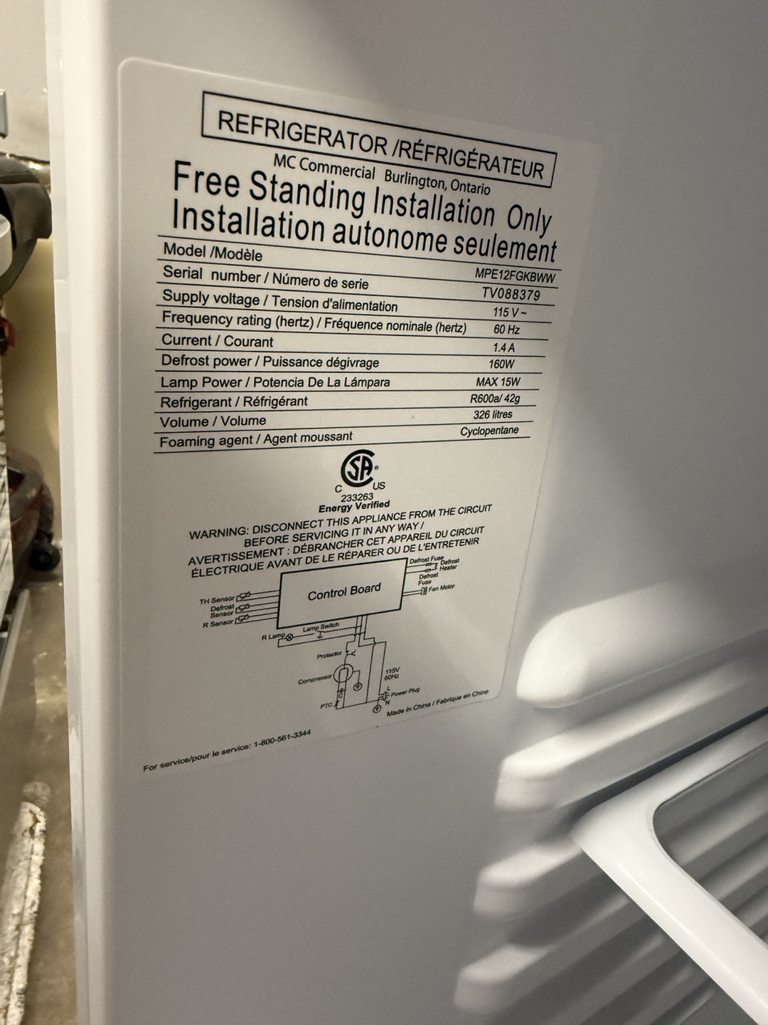 MC Commercial Refrigerator - Free Standing - photo 3