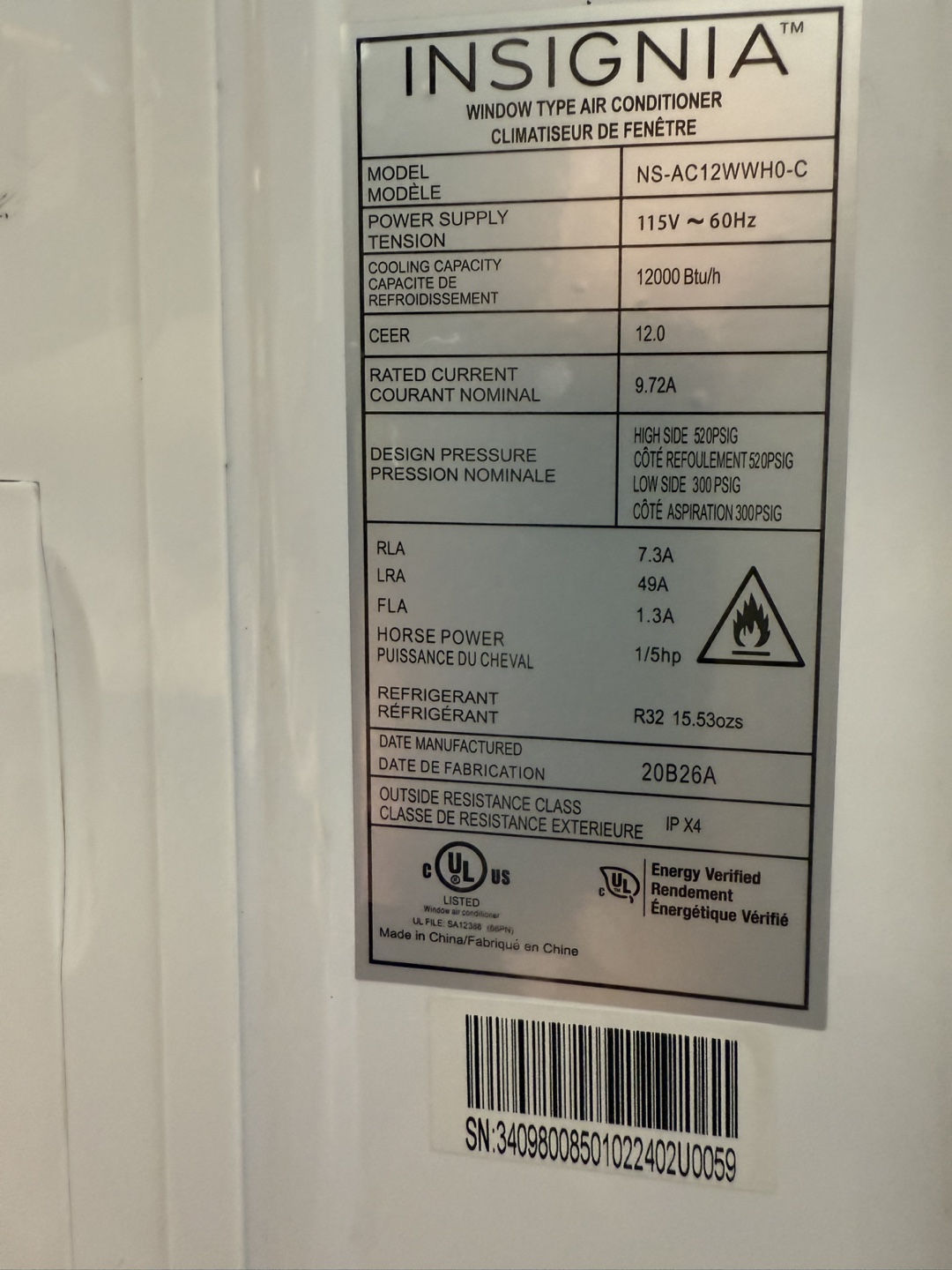 Insignia Air Conditioner (Window) - photo 2
