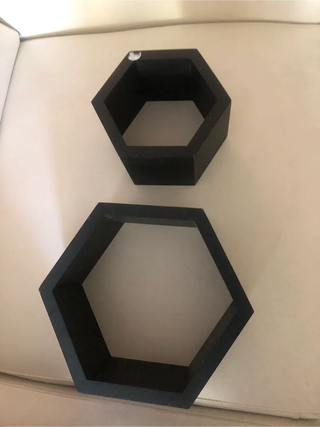 Black Hexagon Wall Shelves - Set of 2 image indicator(3)