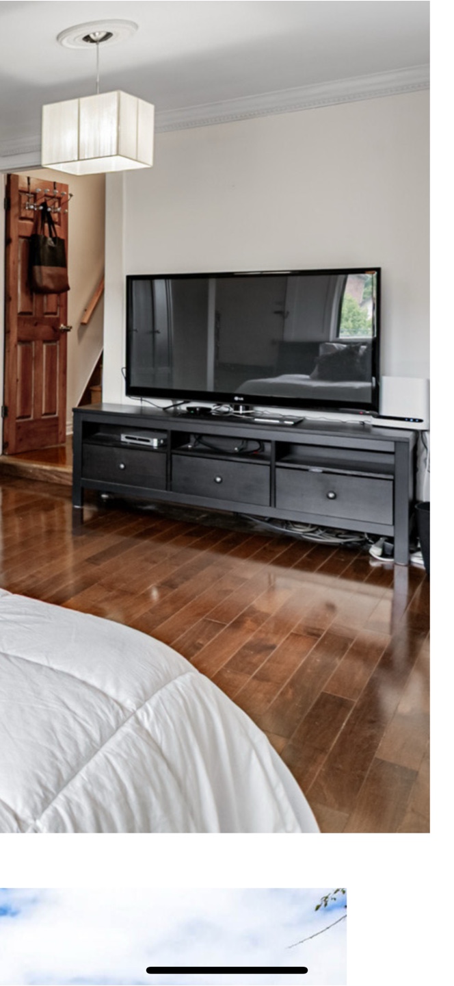 LG TV - works fine but not a smart tv, and IKEA tv stand.