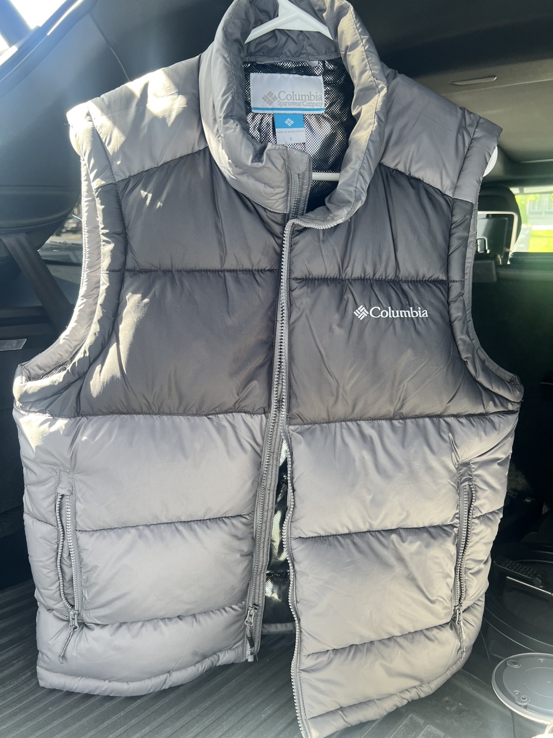 Columbia Puffer Vest - Grey, Size S
