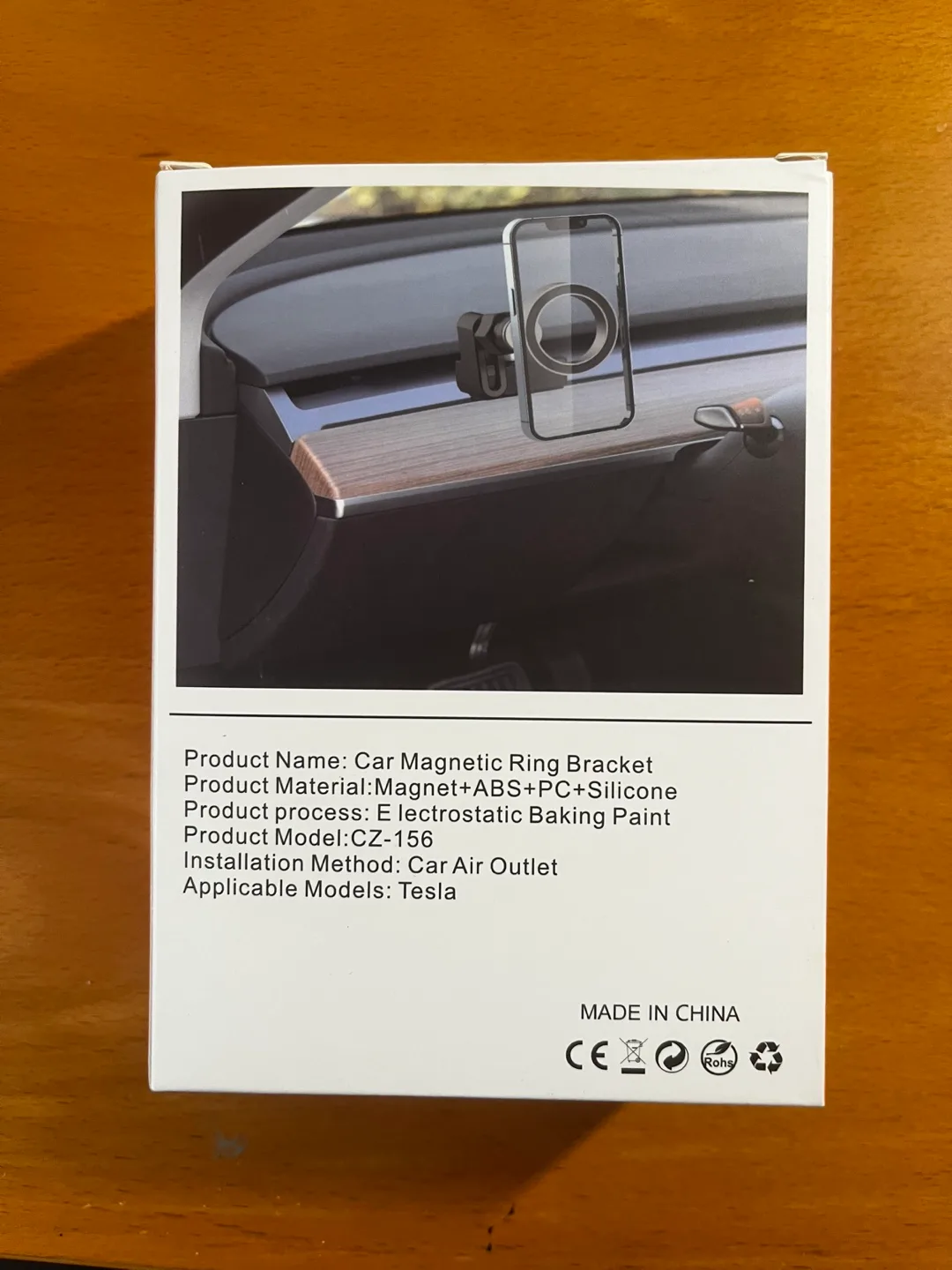 Car Magnetic Ring Bracket for Tesla image indicator(2)