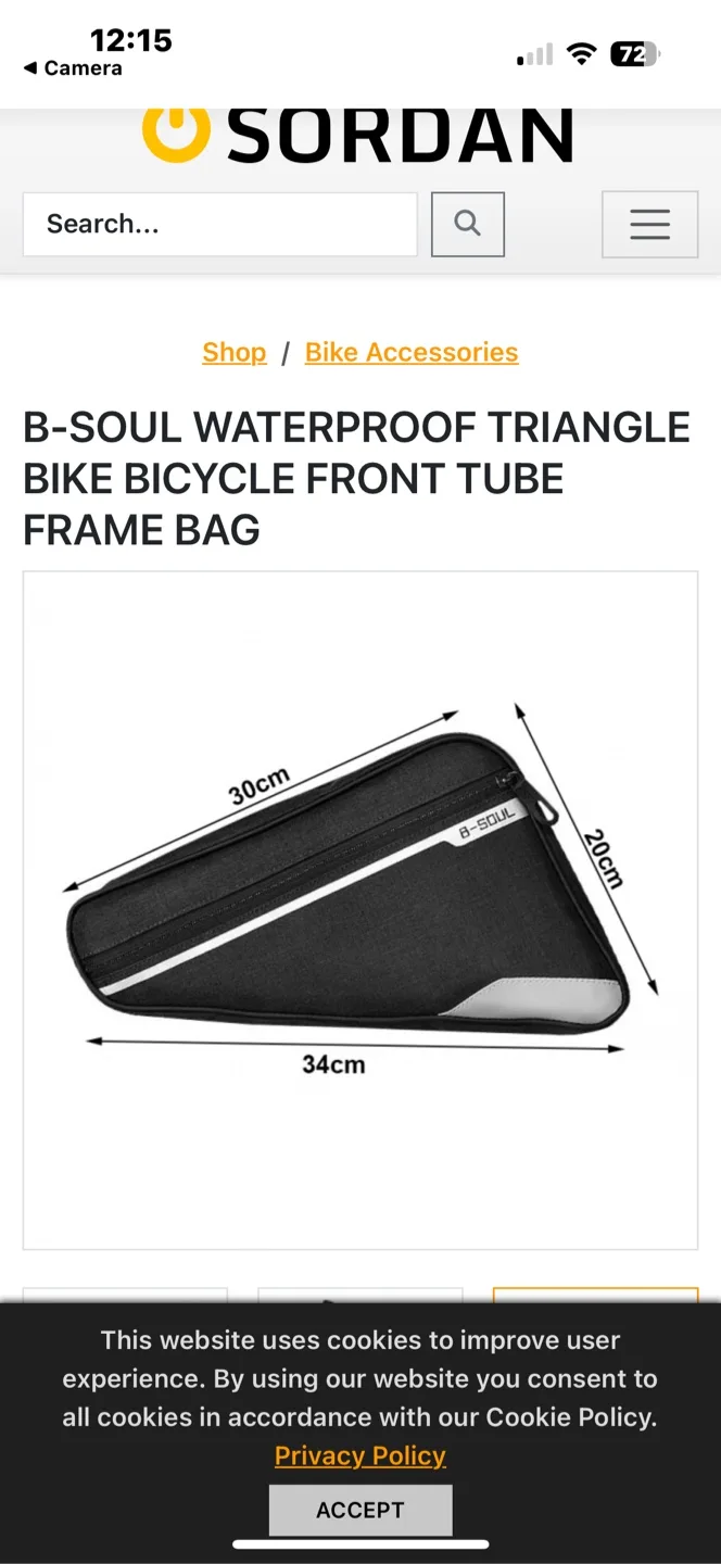 B-Soul Waterproof Triangle Bike Frame Bag image indicator(2)