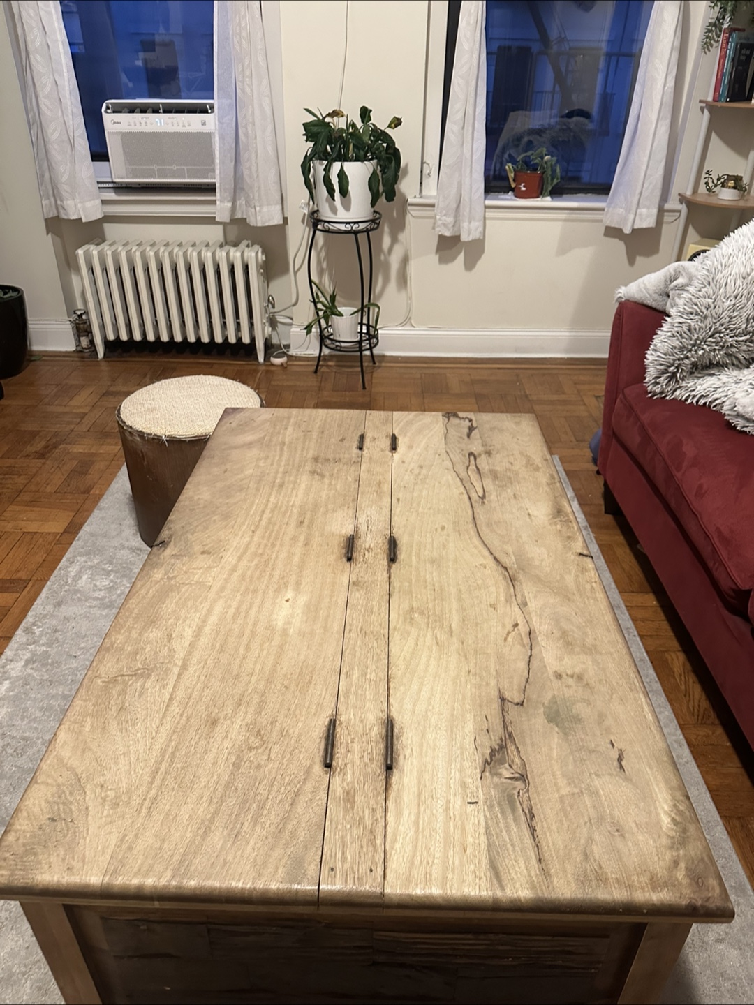 Wooden coffee table with storage - photo 2