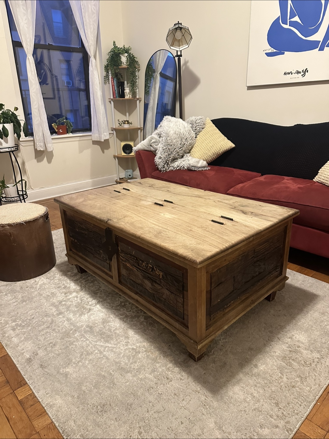 Wooden coffee table with storage