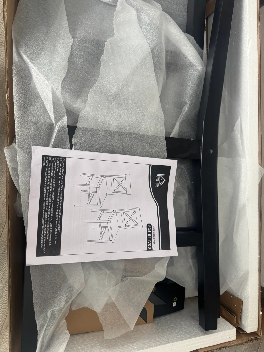 SET OF 2 BLACK WOODEN FARMHOUSE DINING CHAIRS image indicator(2)