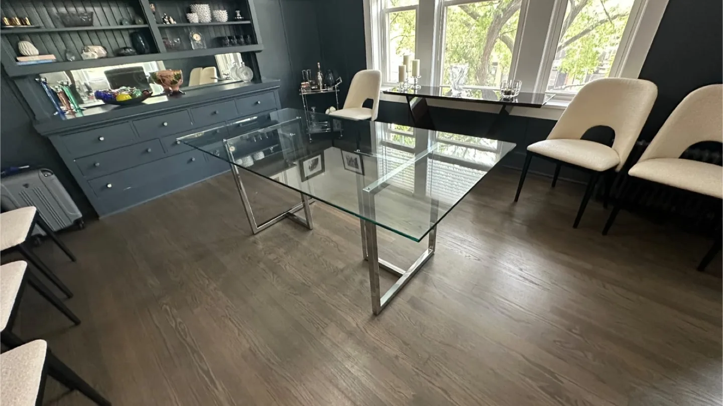 CB2 Silverado Chrome 72" Rectangular Dining Table - Only table thumbnail