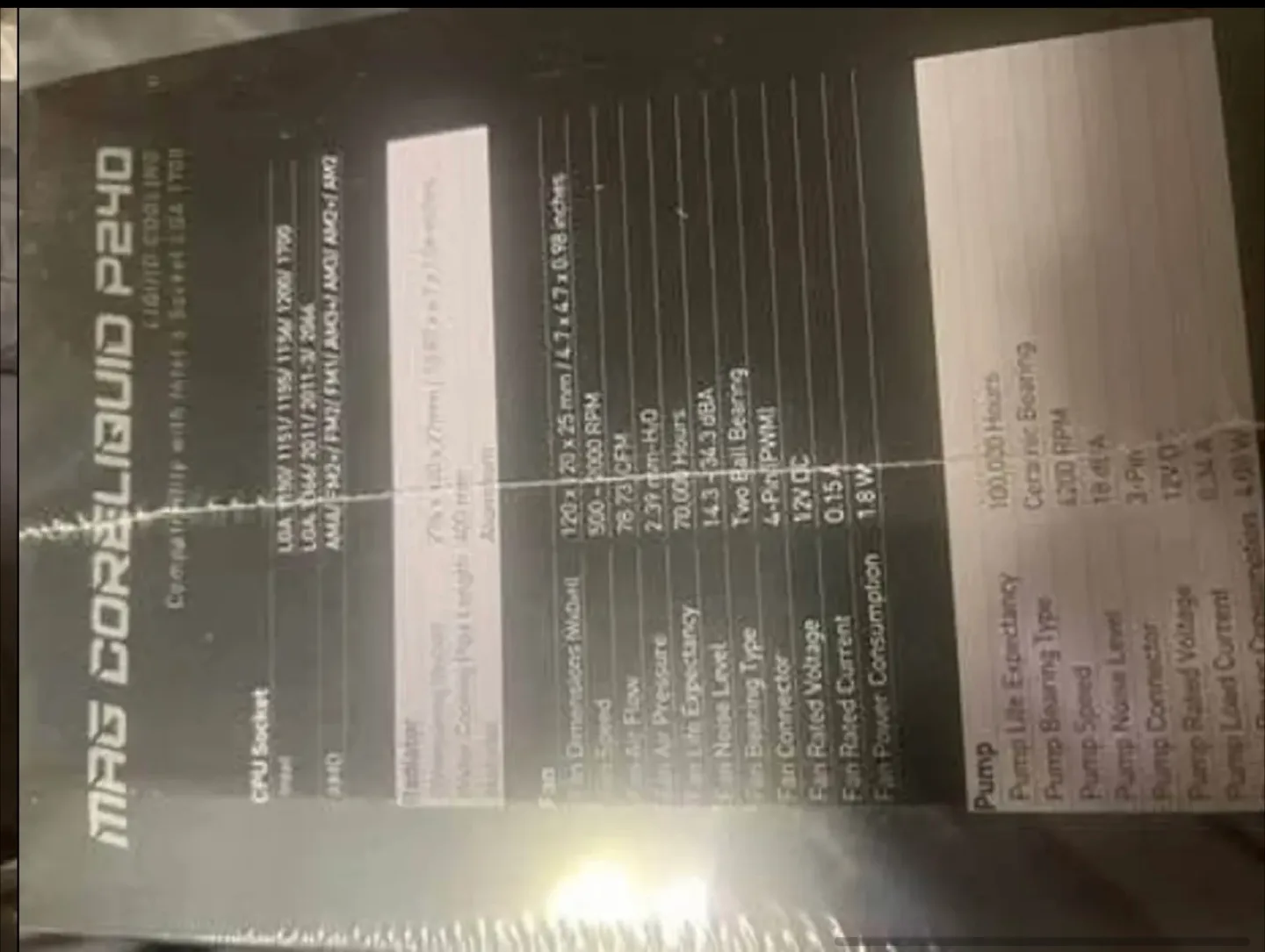 MAG CORELIQUID P240 Liquid CPUCooler w/ Dual 120mm Fans image indicator(3)