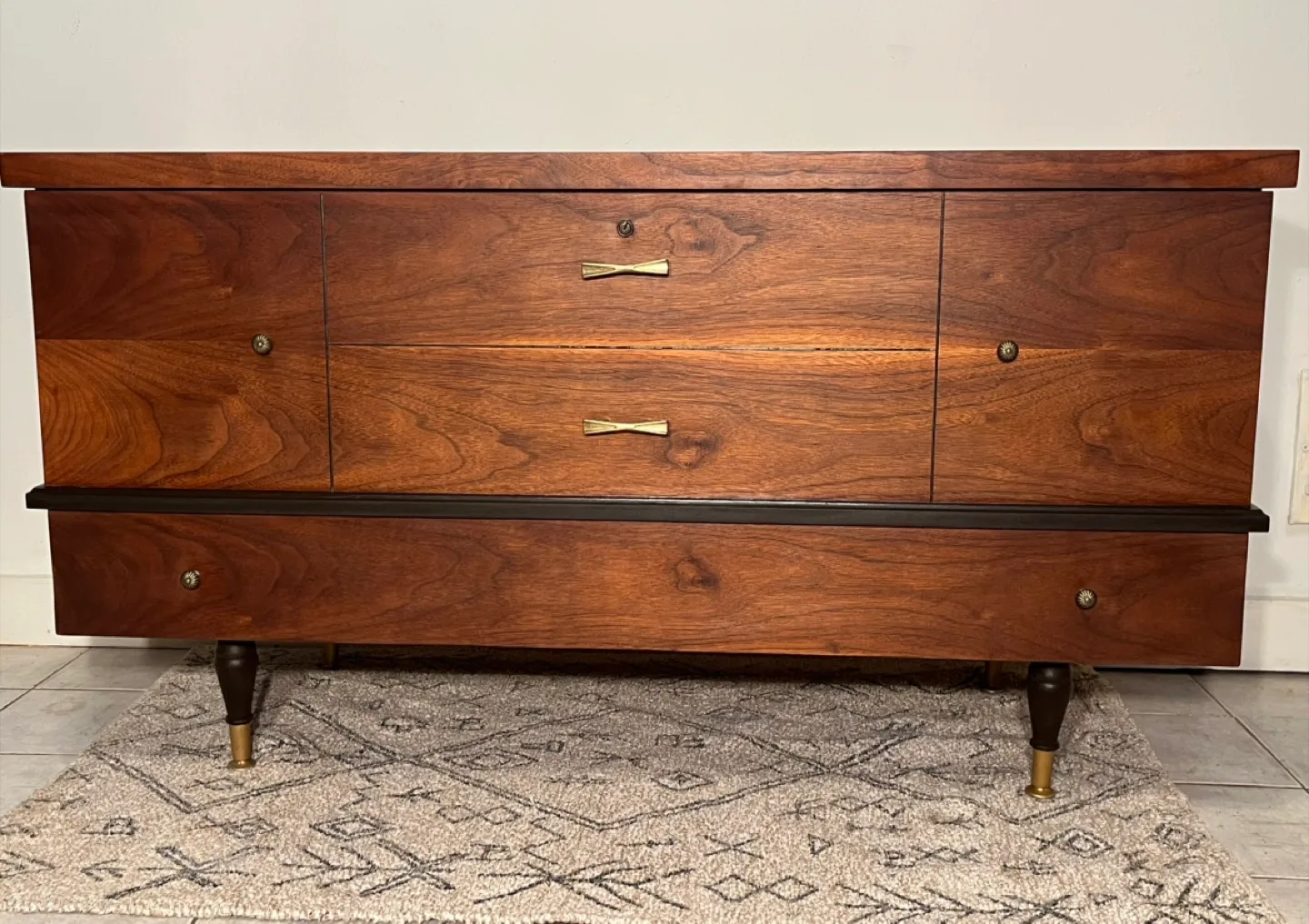 Restored Locking Walnut MCM Cedar Lined Chest image indicator(2)