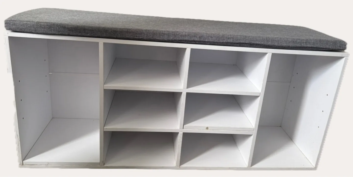 Shoe Bench with Grey Cushion thumbnail