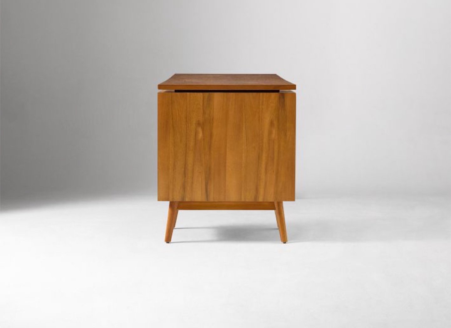 Mid-Century Modern Wood Desk with Shelves - photo 5