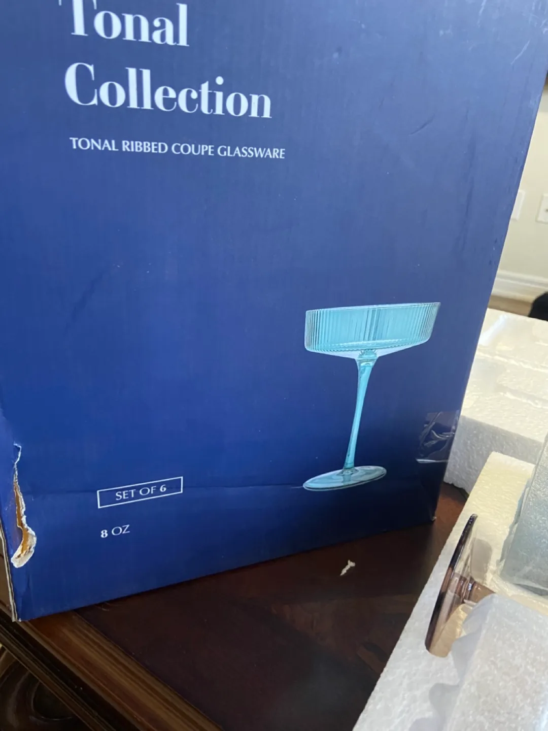 New Tonal Collection Ribbed Coupe Glasses (Set of 6) image indicator(3)